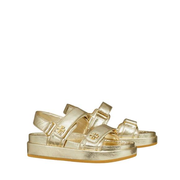 NEW TORY BURCH women kira sport sandal in spark gold